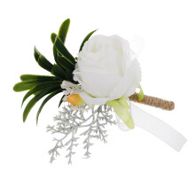 Elegant Groom Boutonniere Artificiale Per Matrimonio