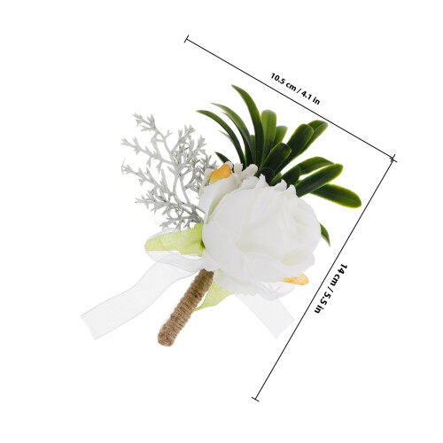 Elegant Groom Boutonniere Artificiale Per Matrimonio 1