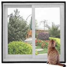 Custom Self-Adhesive Cat Protection Net Window Mesh Fly Screen, Mosquito Insect Netting, Semi-Transparent