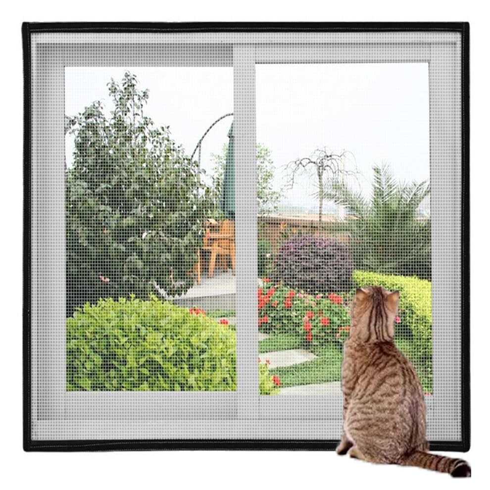Custom Self-Adhesive Cat Protection Net Window Mesh Fly Screen, Mosquito Insect Netting, Semi-Transparent 9084446728491