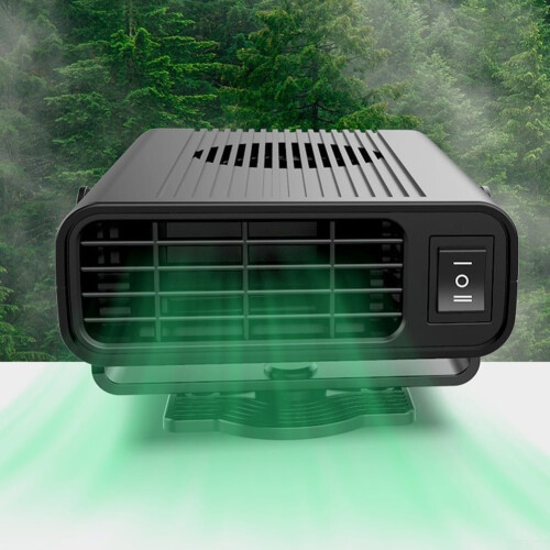 Portable Car Heating Device 12V Black Windshield Defogger Quick Acting Defroster 1