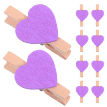 50 Pezzi Clip Amore In Per Foto E (Viola)