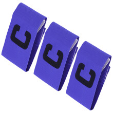 3Pz Fasce Capitano Calcio Nylon Blu Resistenti Regolabili Sportive