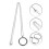 3Pcs Pingente Aço Inoxidável Redondo com para DIY 11