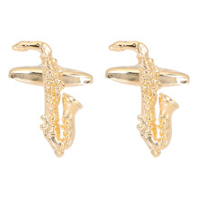2 Pares De Abotoaduras De Saxofone Douradas Para