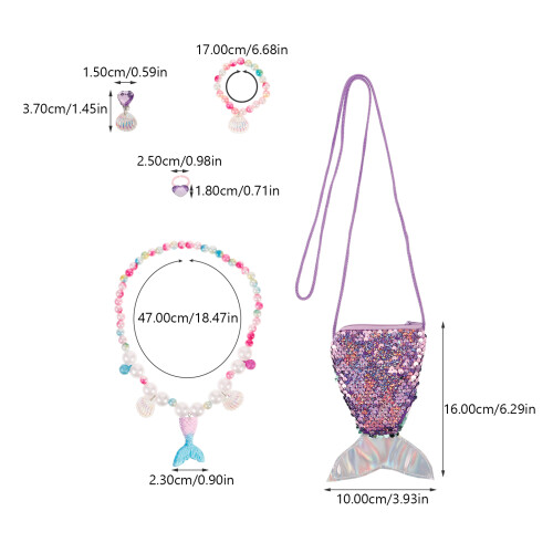 6 Unidades Conjunto com Colar, Pulseira, e 1