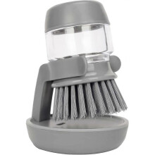 2024 Soap Brush with Organizer, Kitchen Dish Brush Set for Cleaning Pots And Pans (grey)