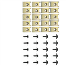 Clip Fasteners For BMW Z3 E36 E85 E86 E89 Metal U Nut Clips Black Silver 40 Pcs Fender Bumper Retainers Gasket Fasteners