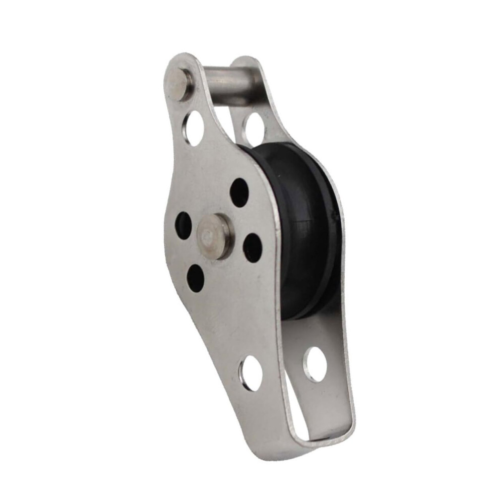 Stainless Steel Boat Pulley Single Sheave Lifting Tool Nylon Rope Accessory Marine Hardware 9084446729108
