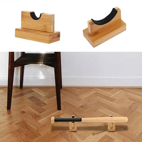 Baseball Bat Wall Mount Rack Horizontal Display Brackets With Felt Liner Display Case 2
