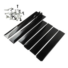 Car Side Step Skirt 6-Piece 2m/2.2m Shiny Black 2m for Mercedes-Benz W211 W212 W213 E-Class E220 E250 E350 E280 E300 AMG