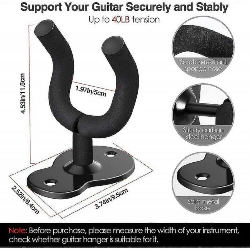 2024 3 Pack Guitar Wall Hooks, Guitar Wall Hook Holder 1