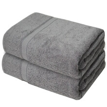 (Silver) Budget-Friendly Pack of 2 Extra Large Bath Sheets, 75x145cm, 500 GSM Cotton Gift Thick Set Towels disposable face wear-resistant bath towel