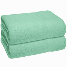 (Sea Foam) Budget-Friendly Pack of 2 Extra Large Bath Sheets, 75x145cm, 500 GSM Cotton Gift Thick Set Towels disposable face wear-resistant bath towel
