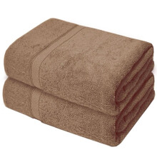 (Latte) Budget-Friendly Pack of 2 Extra Large Bath Sheets, 75x145cm, 500 GSM Cotton Gift Thick Set Towels disposable face wear-resistant bath towel