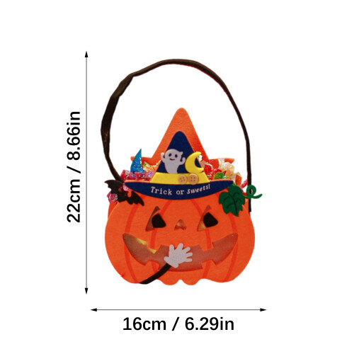 Portable Pumpkin Candy Bag Ergonomic Handle Halloweens Party-2 2