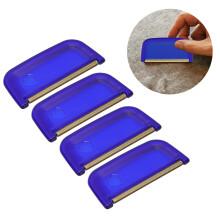 4 Pcs Blue Lightweight Fabric Sweater Comb & Shaver Set for Clothes Care
