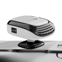Portable Car Heater 12V 120W Defrost Defogger Windscreen Dehumidification 360 Degree Rotation White for SUV and Truck