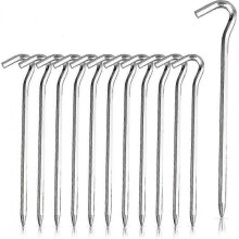 14 Pcs Tent Pegs, Metal Tent Hooks Duty Pegs Camping Pins Ground Tent Pegs Stakes Hooks Tarp Pegs Tent Pegs Marquee
