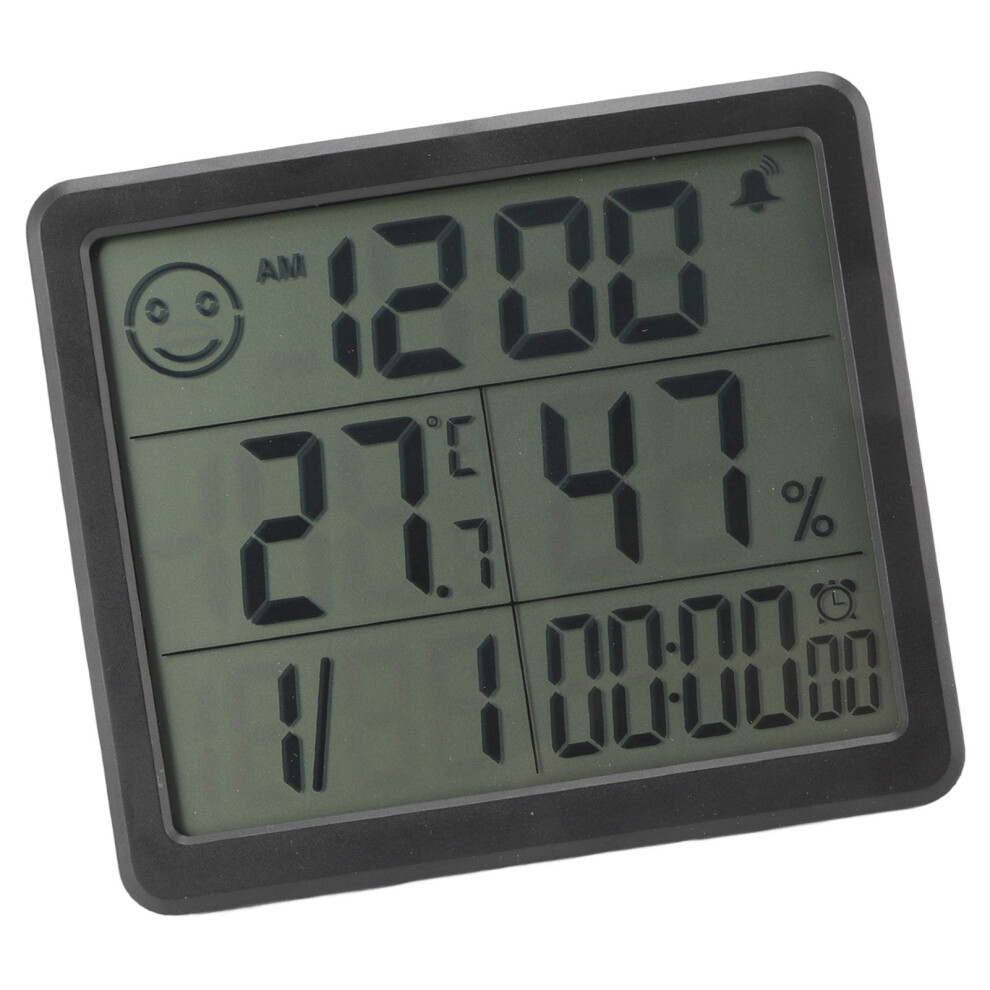 Black 5in LCD Sensitive Induction Thermometer with Alarm & Hygrometer-image-OPC-PMP77DN-NEW