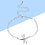 Silver Ankle Bracelet Ajustable Con De Para Mujer 9