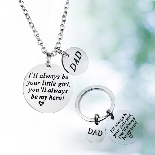 Conjunto Pingente Aço Inoxidável E , Com Chaveiro E Colar 2