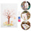 4 Conjuntos Decoração Árvore Impressão Digital Gênero De Bebê 3