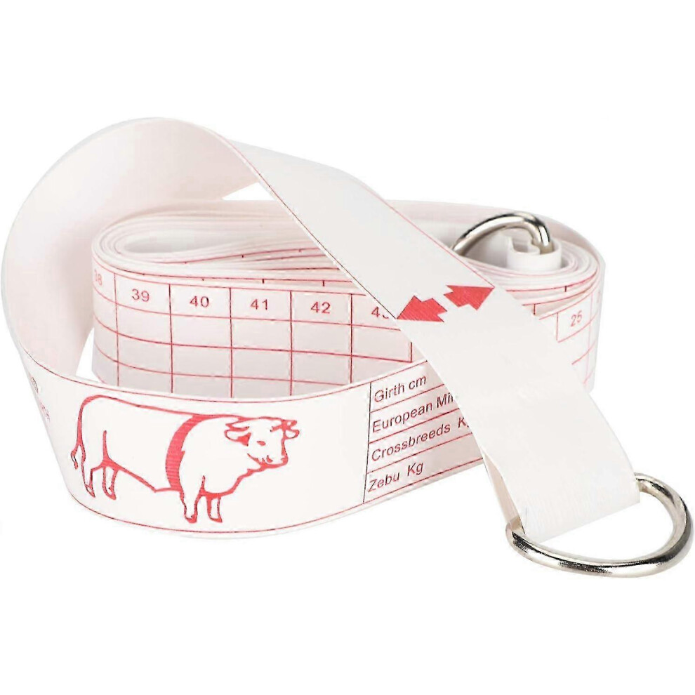 Kikidex (As Show, One Size) 2024 New 2.5M Cattle Body Weight Tape Measure, Portable Bust Weight Contrast Ruler Farm Equipment