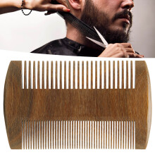 Double Sided Wooden Lice & Beard Comb - Fine and Wide Teeth 15cm