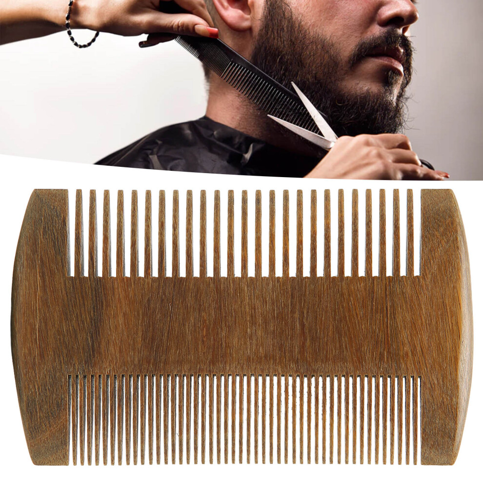 Unisex Double Sided Wooden Lice & Beard Comb - Fine And Wide Teeth 15Cm