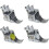 Pied-de-biche à rouleau plat pour machine à coudre, pour-Gris 7