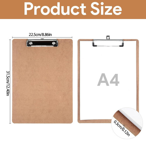 Hardboard Office Clipboards A 4 Letter Size Clipboard with Low 2