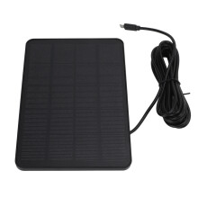 Cargador solar monocristalino de 4 W y 5 V, cable de 3 m, negro, a prueba de agua