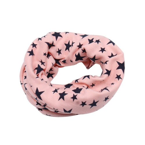 Automne Hiver Écharpe Coton Motif Étoile (Rose ) 2