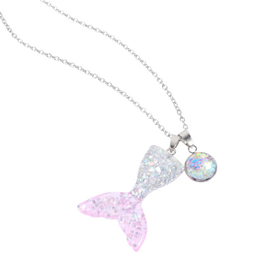 1 Pièce Collier Queue De Sirène Pendentif Vintage Pour Filles