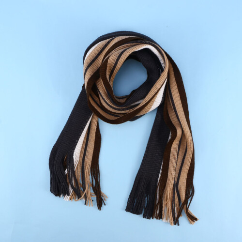 Écharpe Rayée Style Tricotée Hiver 2