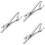 3 Pezzi Fermacravatta In Metallo Con 11