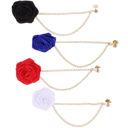 4 Pezzi Boutonniere Con Nappina E Per Cravatta 1