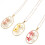 3 Pezzi Collana Con Secchi Specimen Per 9
