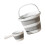 Compacts Foldable Water Pail Bucket And Scoops-White gray big 1