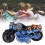Mini Alloy Pull Back Motorcycle Toy for Kids, Blue, 3+ 13