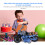 Mini Alloy Pull Back Motorcycle Toy for Kids, Blue, 3+ 4
