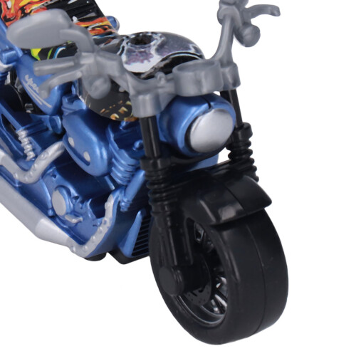 Mini Alloy Pull Back Motorcycle Toy for Kids, Blue, 3+ 2