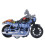 Mini Alloy Pull Back Motorcycle Toy for Kids, Blue, 3+ 6