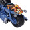 Mini Alloy Pull Back Motorcycle Toy for Kids, Blue, 3+ 8