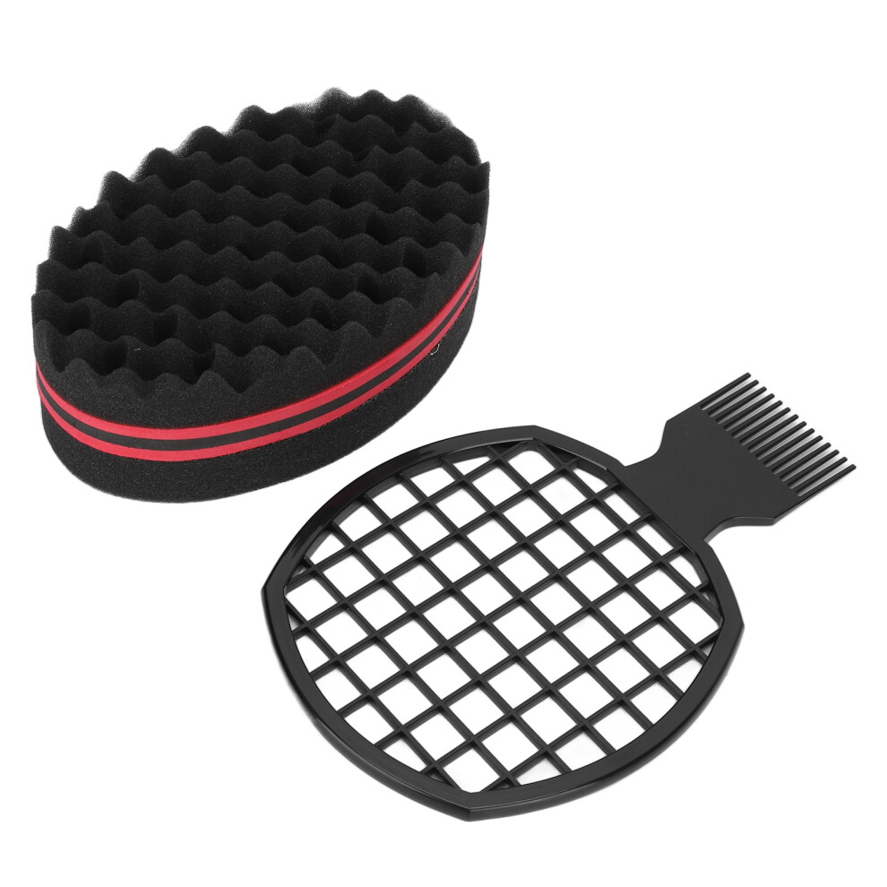 Unisex Afro Hair Styling Tool Kit - Professional Twist Comb And Sponge Duo