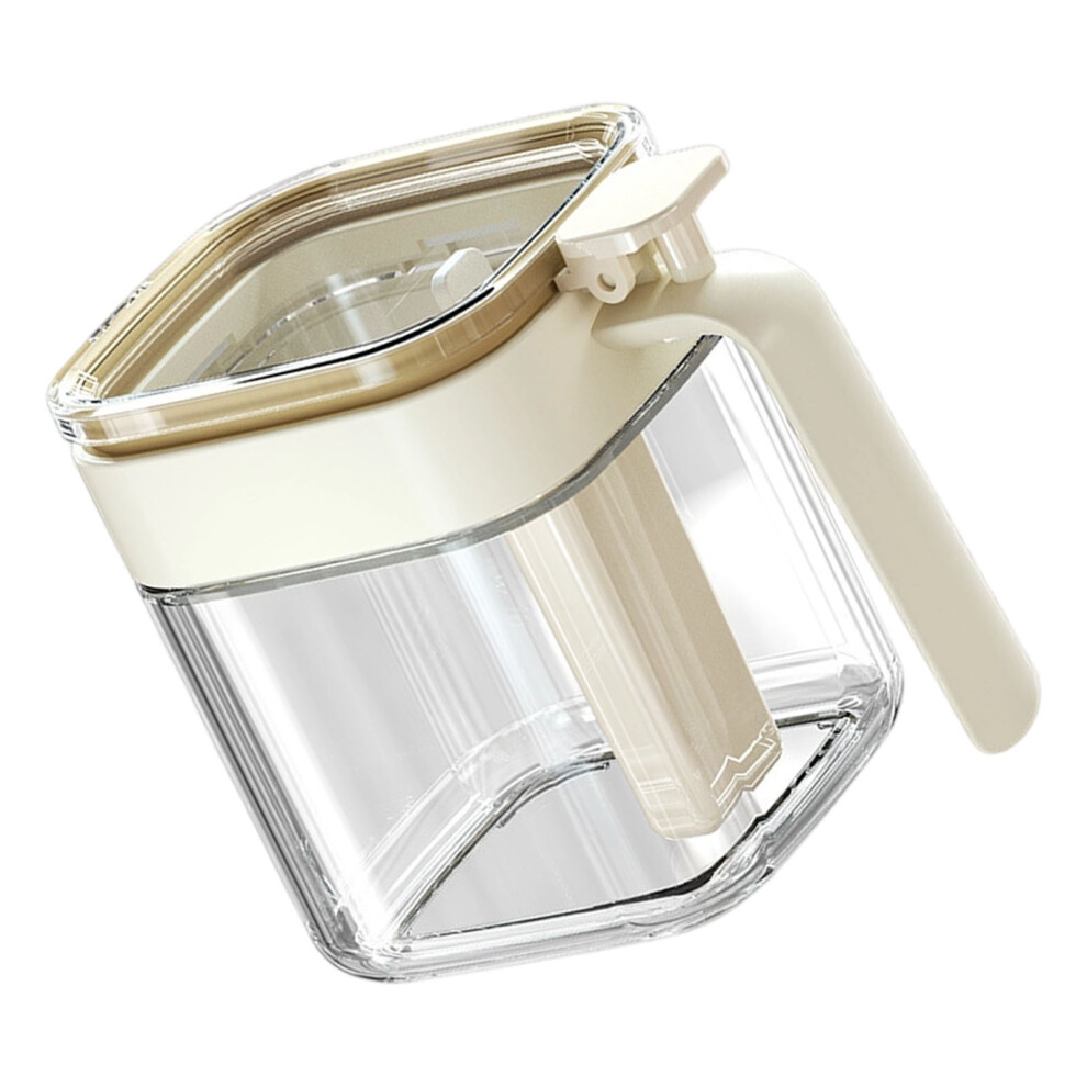 Glass Spices Container With Detachable Spoon-Transparent 7695000258013