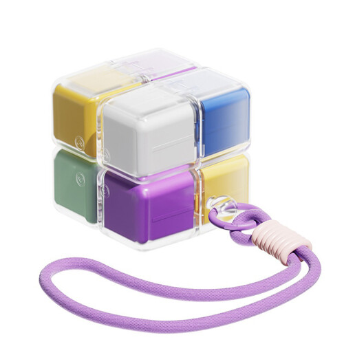 Magnetic Pellet Arranger, Cube Pellet Container, Weekly-Clear