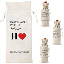 Luxurious Bottle Gift Wrap Protective Layer Cotton Linen