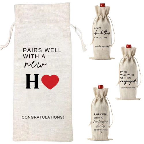 Luxurious Bottle Gift Wrap Protective Layer Cotton Linen